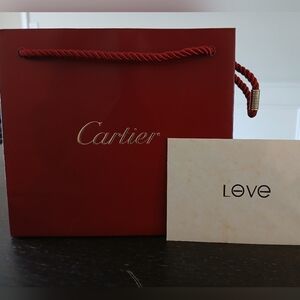 Cartier Red Small Shopping Bag & Love Card